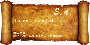 Strauss Apostol névjegykártya